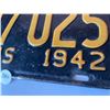 Image 3 : Original 1942 Illinois License Plate WW2