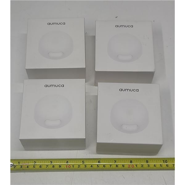 (4) Aumuca Self Cleaning Cat Brush -White (New)