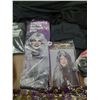 Image 2 : Lot of Halloween Costumes. (It Includes Long Flowing Wigs, Handgloves, Black Hooded Costume (Adult),