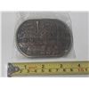 Image 1 : Vintage Gulf Oil Canada promotional belt buckle, depicting a detailed industrial oil refinery scene 