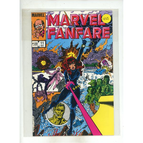 Marvel Comics, 1983 Marvel Fanfare #11, featuring Black Widow on the cover.