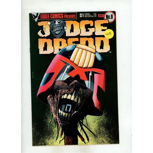 Judge Dredd #9, published by Eagle Comics in July 1984.