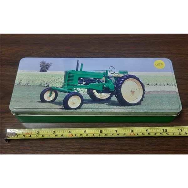 John Deere Tin Set Featuring Four Commemorative Folding Pocket Knives.