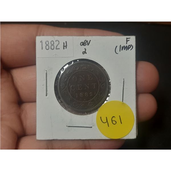 1882 H Canada Large One Cent.