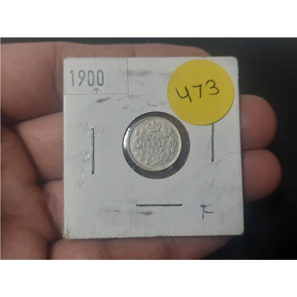 1900 Canada Silver 5 Cents.