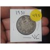 Image 1 : 1931 Canada Silver 50 Cents.