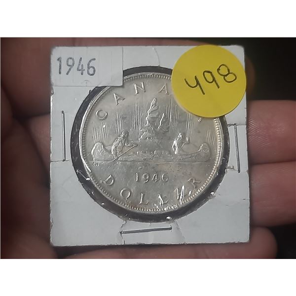 1946 Canada Silver One Dollar.