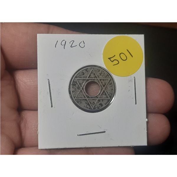 1920 British West Africa 1/10 Penny Coin.