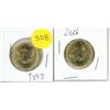 Image 1 : (2) 2026 Canadian "Lucky Loonie" 1-dollar coins produced by the Royal Canadian Mint.