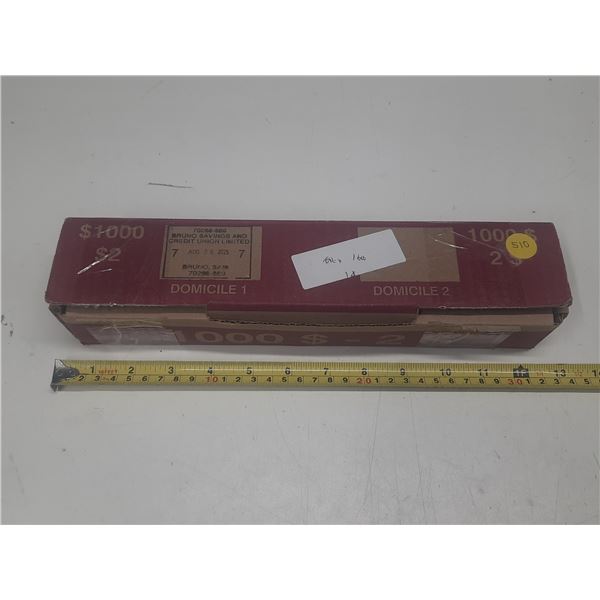 Box of Canadian One Cent Coins. (Total Weight 3.5 KG)