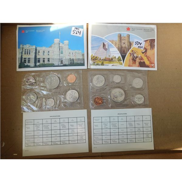 1974 AND 1984 MINT SETS