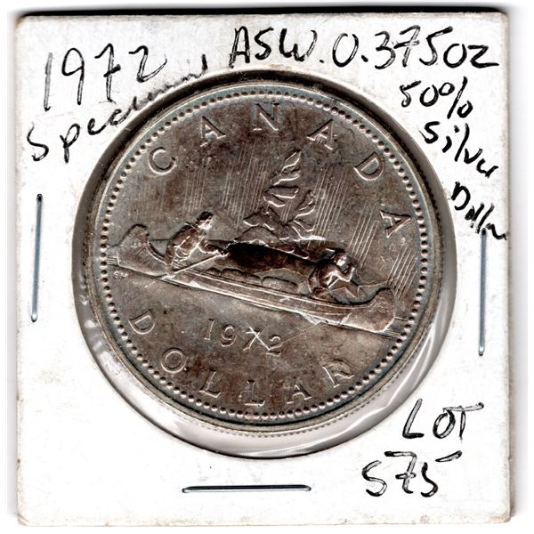 1972 SPECIMEN SILVER DOLLAR 0.375 OZ ASW