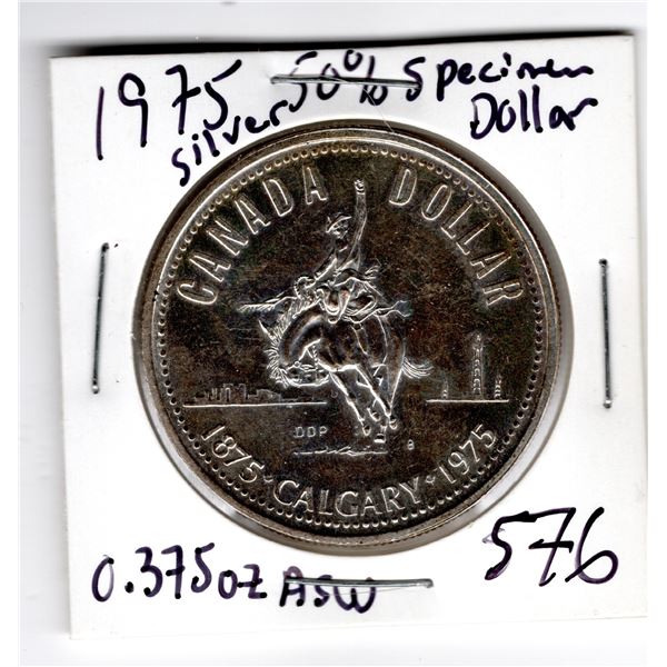 1975 SPECIMEN SILVER DOLLAR 0.375 OZ ASW