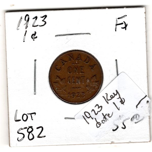 1923 ONE CENT KEY DATE