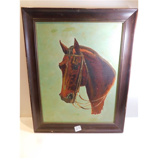 ORIGINAL HORSE PAINTING UNSIGNED, ONTARIO ARTIST