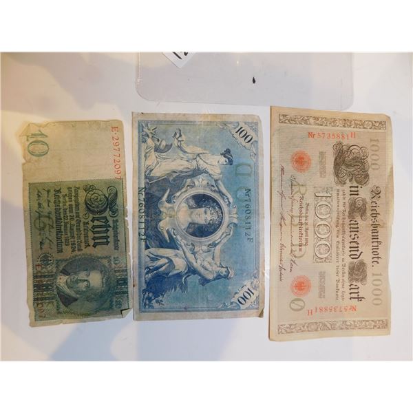 1908 AND 1912 GERMAN NOTES