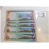 Image 2 : 6-JAMAICA ONE DOLLAR NOTES 1960 UNC