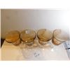 Image 2 : 4-AMBER AND CLEAR HAND BLOWN, WINTERTHUR JEWEL TONE WATER/WINE GOBLETS