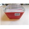 Image 1 : PYREX RED ONE POUND BUTTER DISH WITH LID
