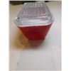 Image 5 : PYREX RED ONE POUND BUTTER DISH WITH LID