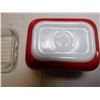 Image 6 : PYREX RED ONE POUND BUTTER DISH WITH LID