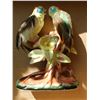 Image 4 : CERAMIC PARAKEET WITH REAL FEATHERS, SCARCE BUDGIGAR