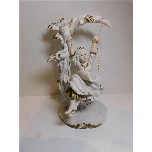 MIRRIAM SCULPTURE 8 ½ “TALL, YOUNG LADY ON A SWING