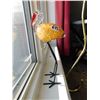 Image 1 : ART GLASS STORK ON METAL LEGS