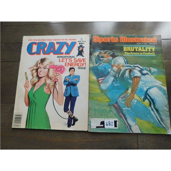 COLLECTIBLE MAGAZINES CRAZY AND SPORTS ILLUSTRATED 1970’S
