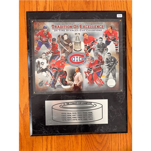 Montreal Canadians - Tradition of Excellence Plaque