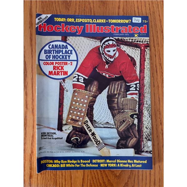 Vintage 1975 Hockey Illustrated Magazine