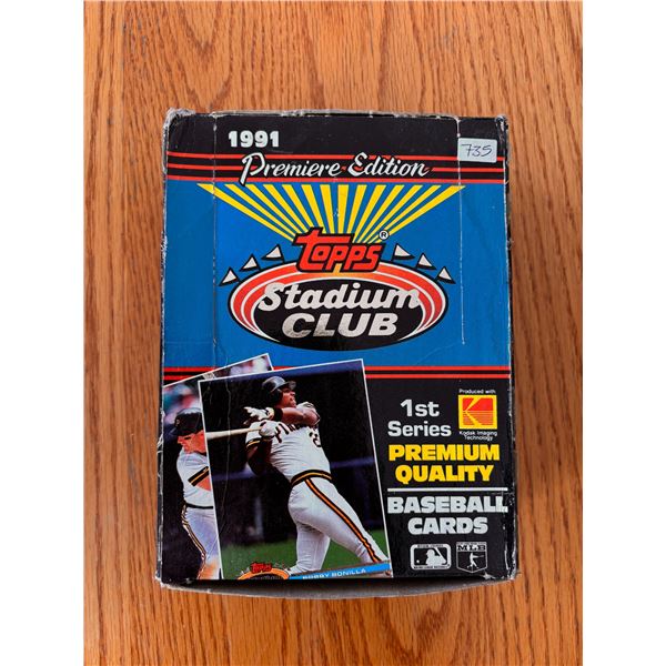 1991 Topps Stadium Club Box of Unopened Baseball Packs