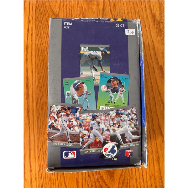1991 Fleer Ultra Box of Unopened Baseball Packs