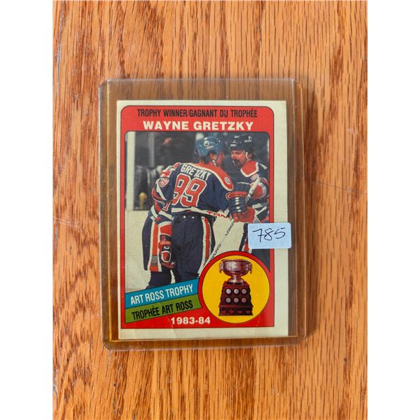 Wayne Gretzky - 1983-84 Art Ross Trophy Winner - Hockey Card