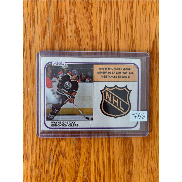 Wayne Gretzky - 1980-81 Assist Leader - Hockey Card