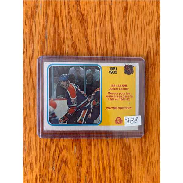 Wayne Gretzky - 1981-82 Assist Leader - Hockey Card