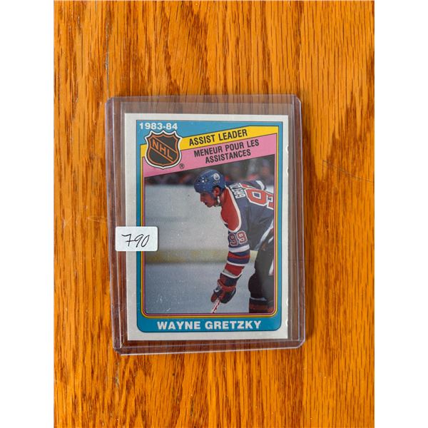 Wayne Gretzky - 1983-84 Assist Leader - Hockey Card