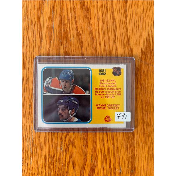Wayne Gretzky - 1981-82 Shorthanded Goal Leaders - Hockey Card