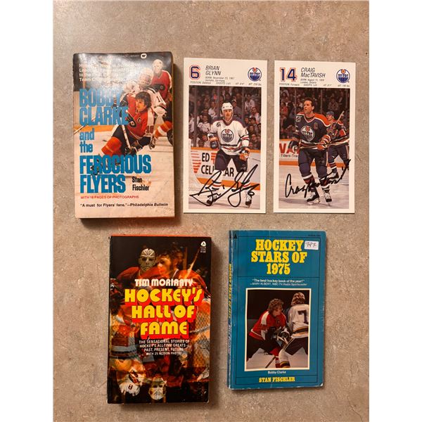 Hockey Paperback Books / Oilers Autographed Prints