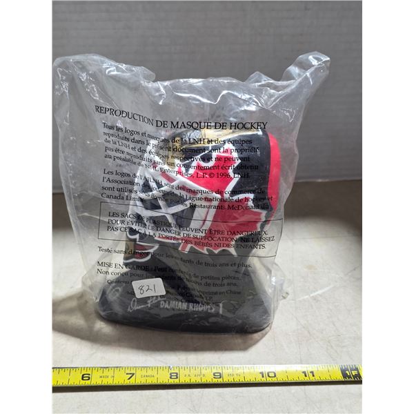 Mcdonalds hockey mask- sealed- Damian rhodes