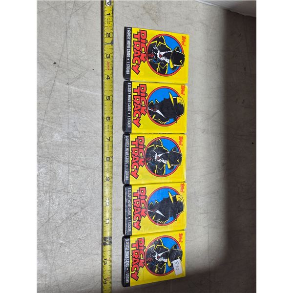 5 unopened packs of dick tracy packs