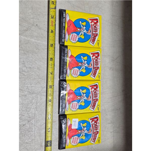 4 unopened packs of Roger rabbit packs