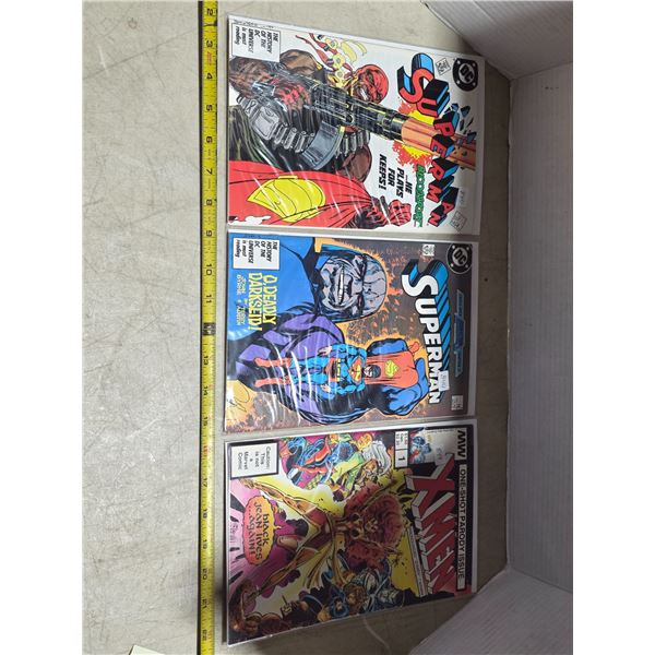 Xman parody and superman 3 and 4 comics- 1980's