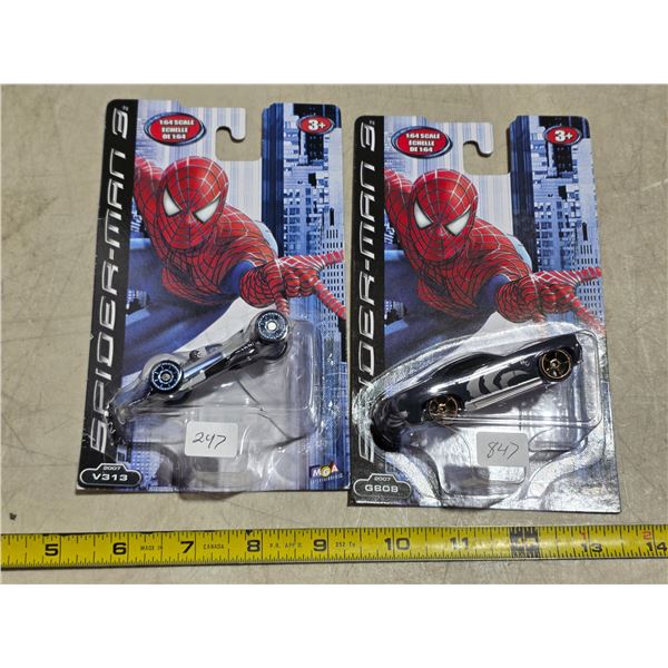 2 spiderman 3 diecast cars- NIB