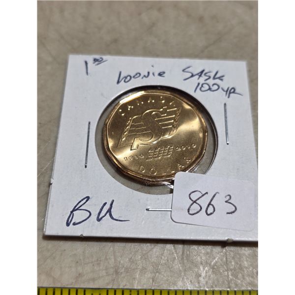 Saskatchewan 100yr loonie