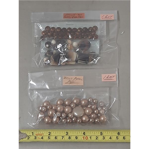 Brown Pearls - Mix - Beads and Gemstone. (We Can't Prove Authenticity)