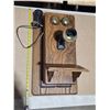 Image 1 : Antique box wall phone- 25" by13"