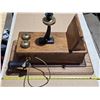 Image 3 : Antique box wall phone- 25" by13"
