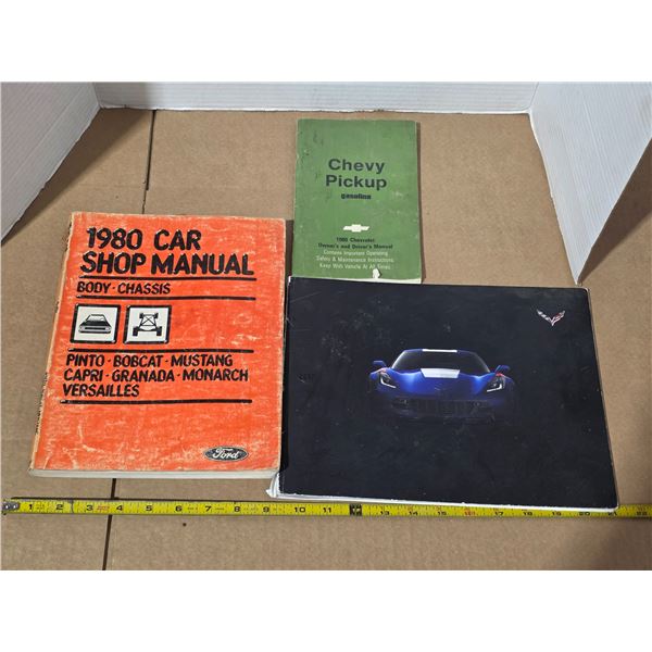 2 car shop manual and car picture book