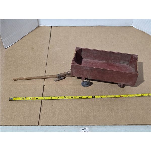 Antique wood wagon- 10"L